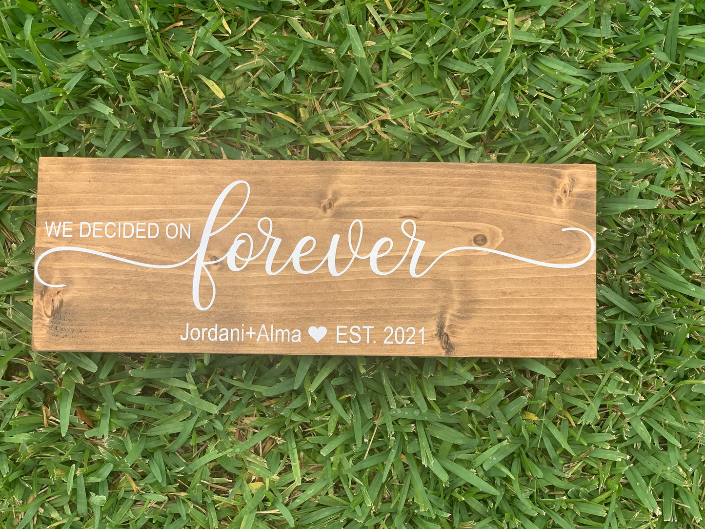 We decided on forever sign⎮Save the date ⎮Wedding Sign ⎮Engagement sign ⎮Photo prop ⎮ Weddings