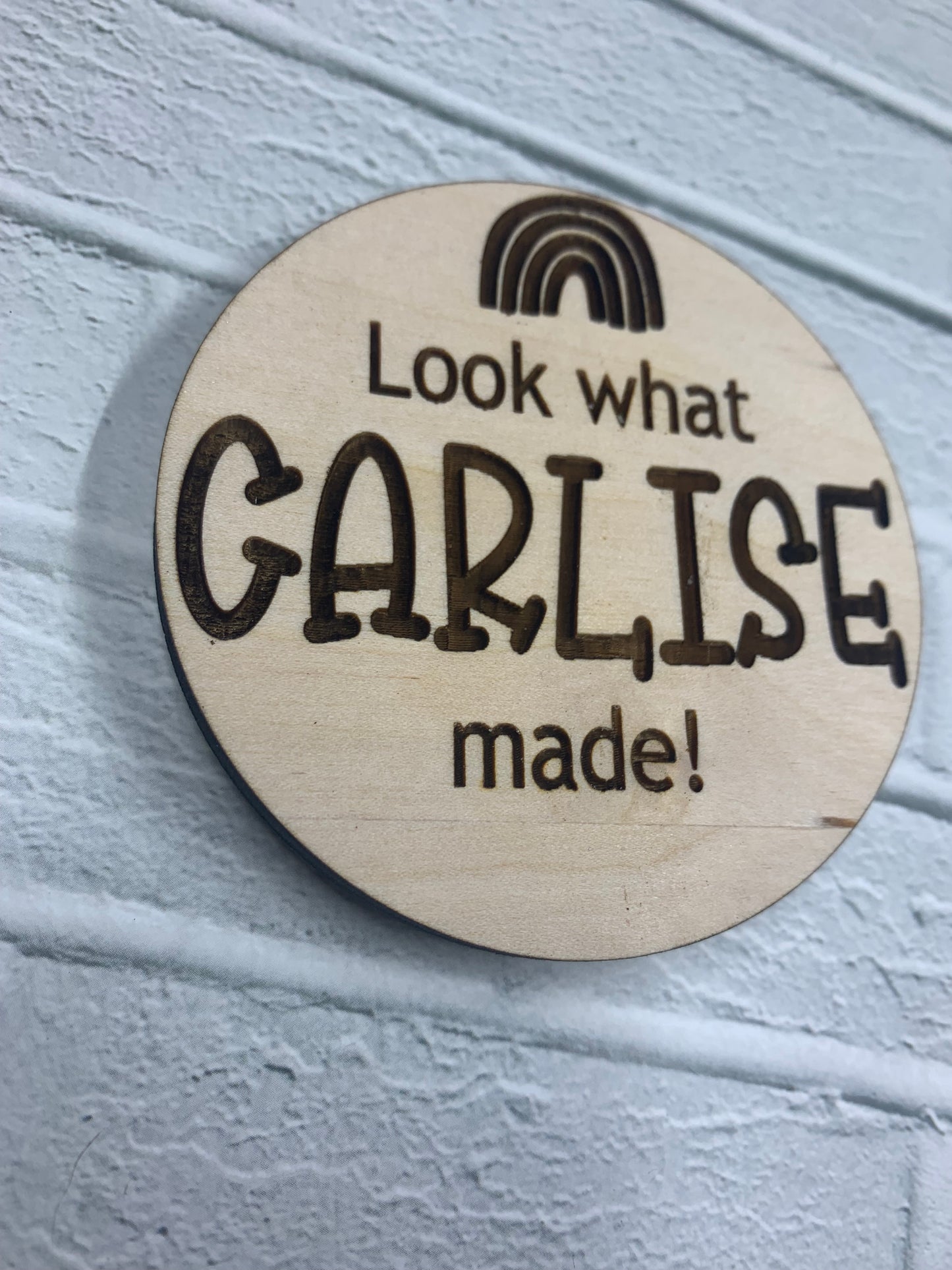 Look what I made wood magnet ⎮Fridge magnet ⎮ Child art display