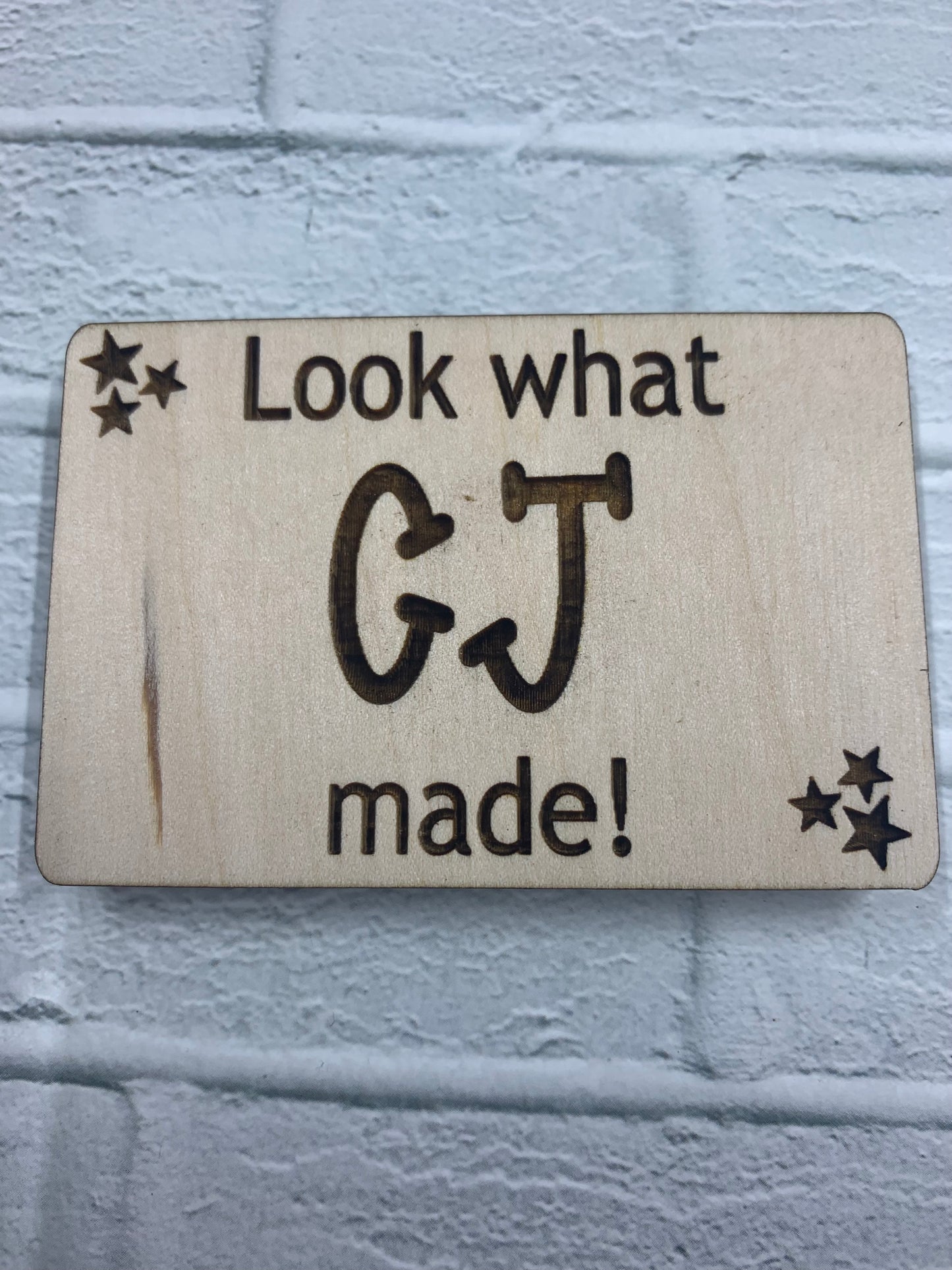 Look what I made wood magnet ⎮Fridge magnet ⎮ Child art display
