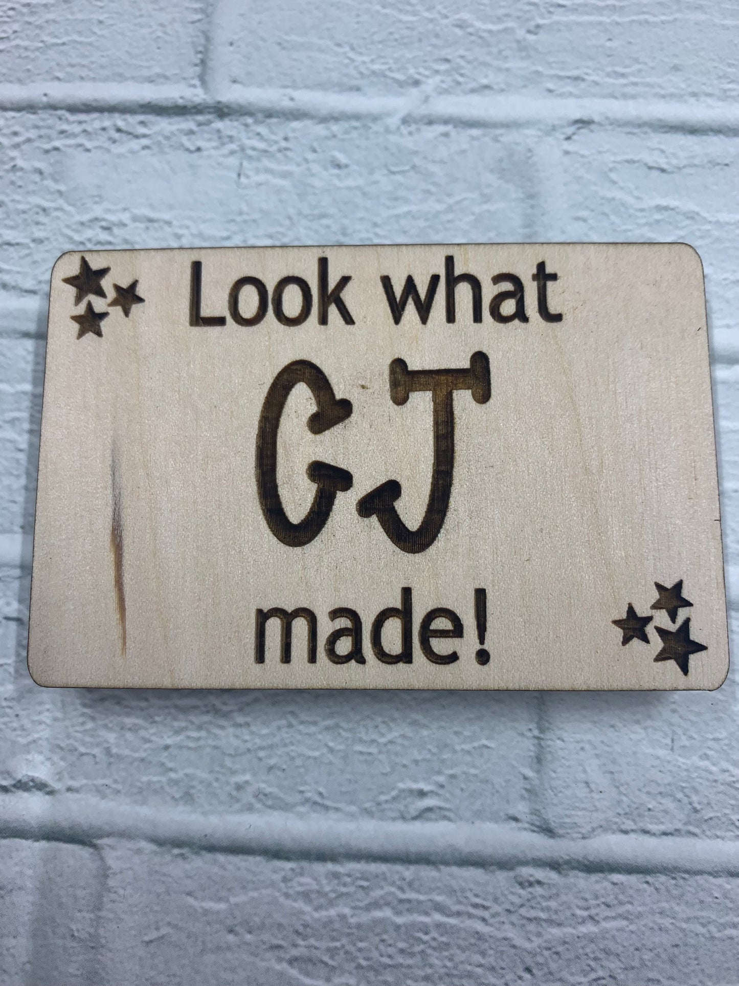 Look what I made wood magnet ⎮Fridge magnet ⎮ Child art display | Stocking stuffer
