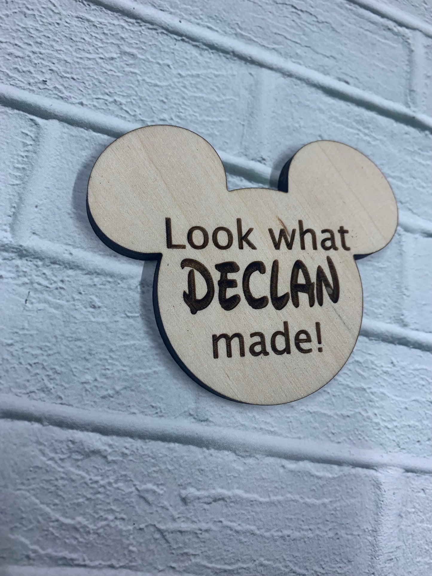 Mickey Minnie Fridge Magnets ⎮Look what I made wood magnet ⎮Fridge magnet ⎮ Child art display ⎮Stocking stuffer