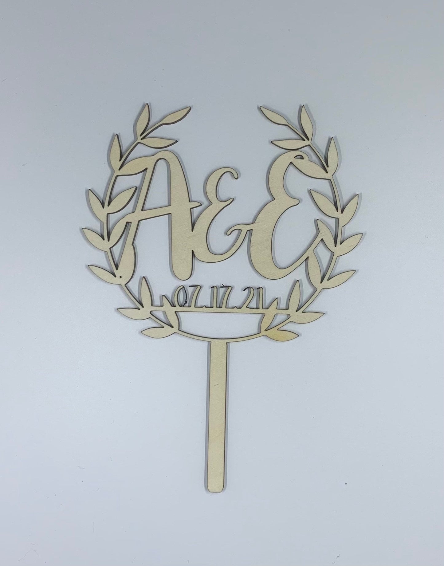 Cake topper, Wedding cake topper, Boho cake topper, Minimalist cake topper, Personalized cake topper