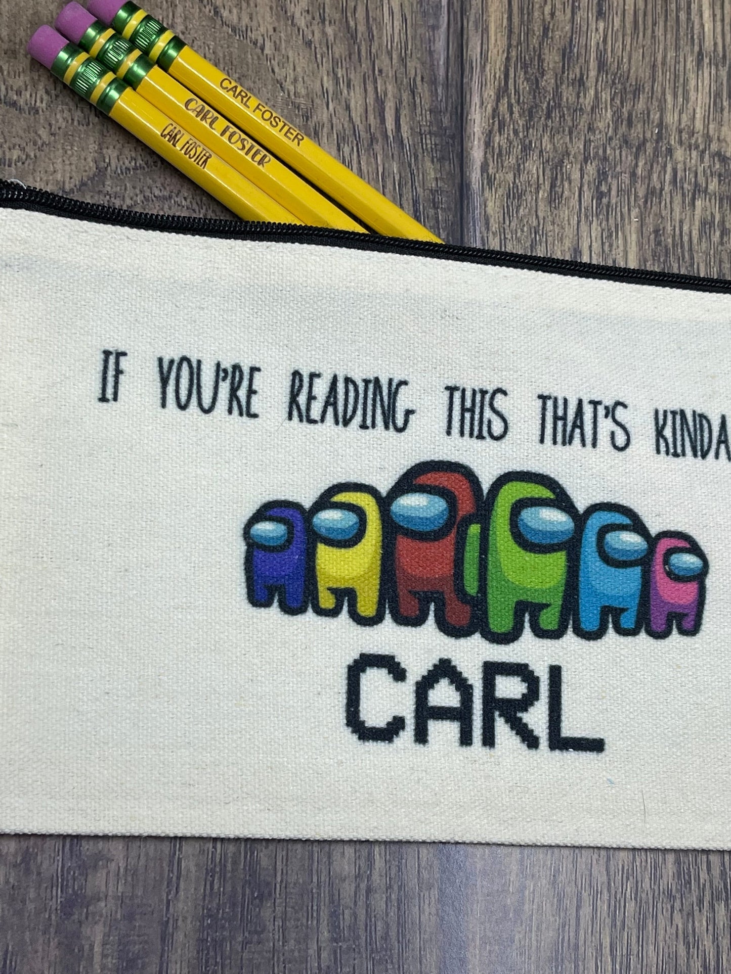 Among us Personalized Pencil Pouch, pencil pouch, Pencil Pouch, Make up bag, Canvas bag, Pencil Case
