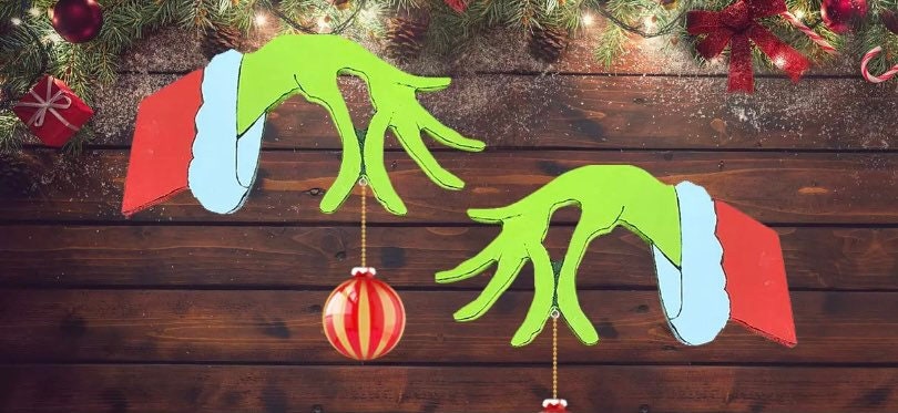 Grinch hand cut out | Grinch ornament holder