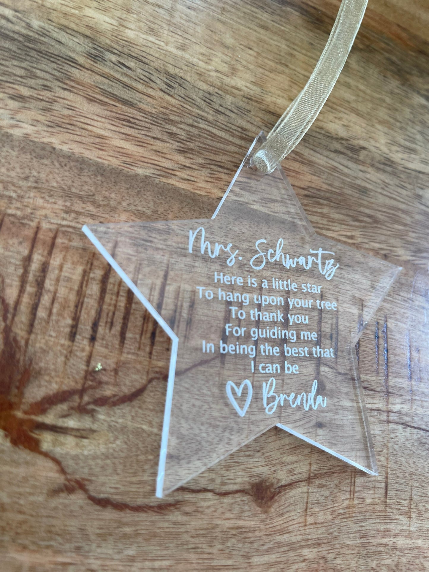 Teacher Thank You gift • teacher appreciation • Teacher Christmas Gift • Teacher Ornament