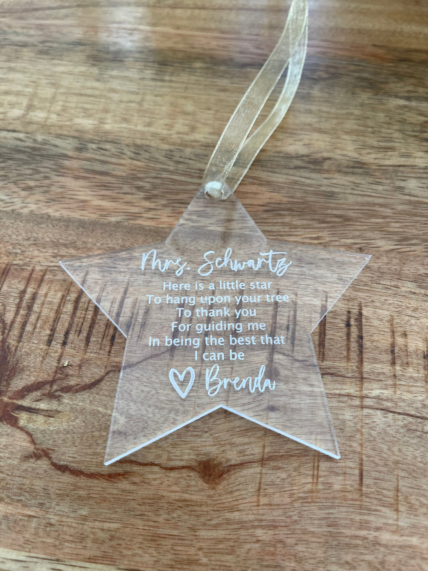 Teacher Thank You gift • teacher appreciation • Teacher Christmas Gift • Teacher Ornament