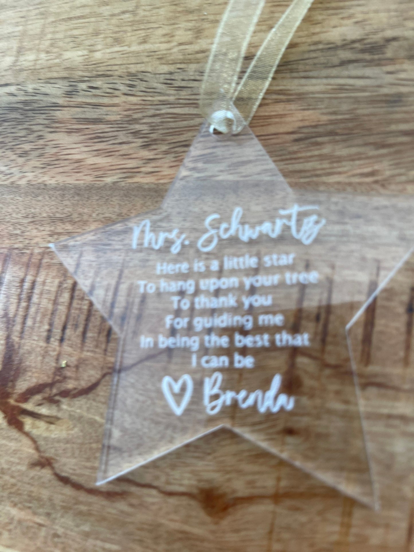 Teacher Thank You gift • teacher appreciation • Teacher Christmas Gift • Teacher Ornament