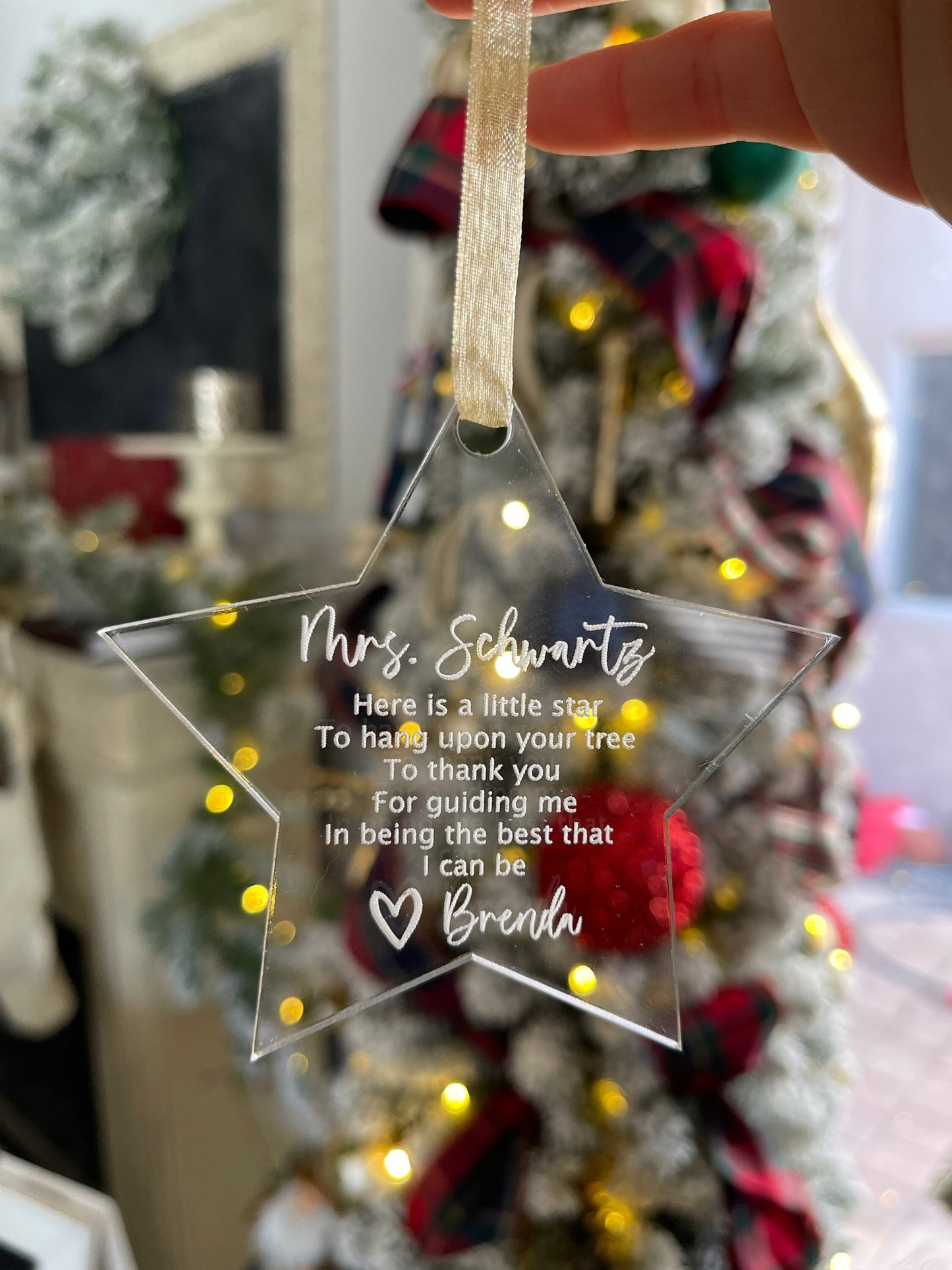 Teacher Thank You gift • teacher appreciation • Teacher Christmas Gift • Teacher Ornament