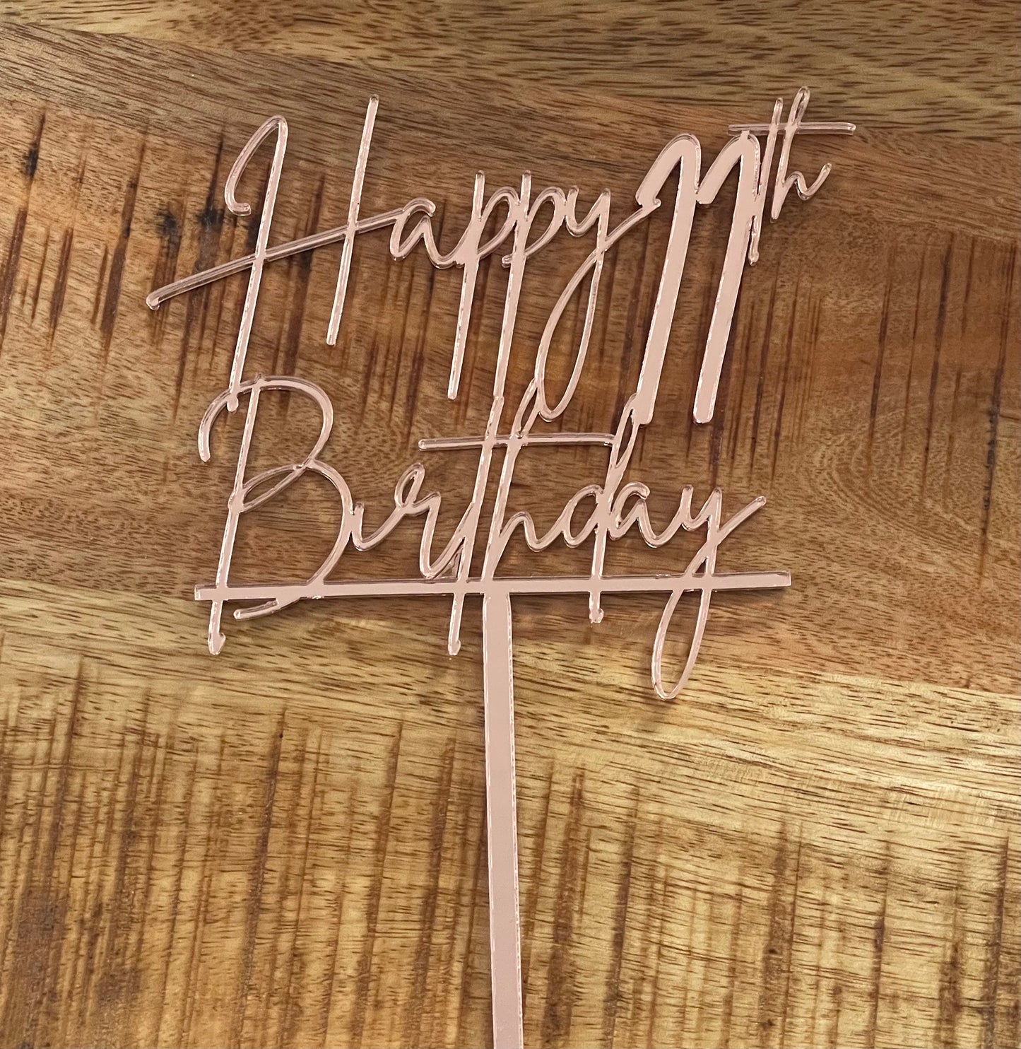 Happy birthday and age cake topper • Personalized Cake Topper • Acrylic cake topper
