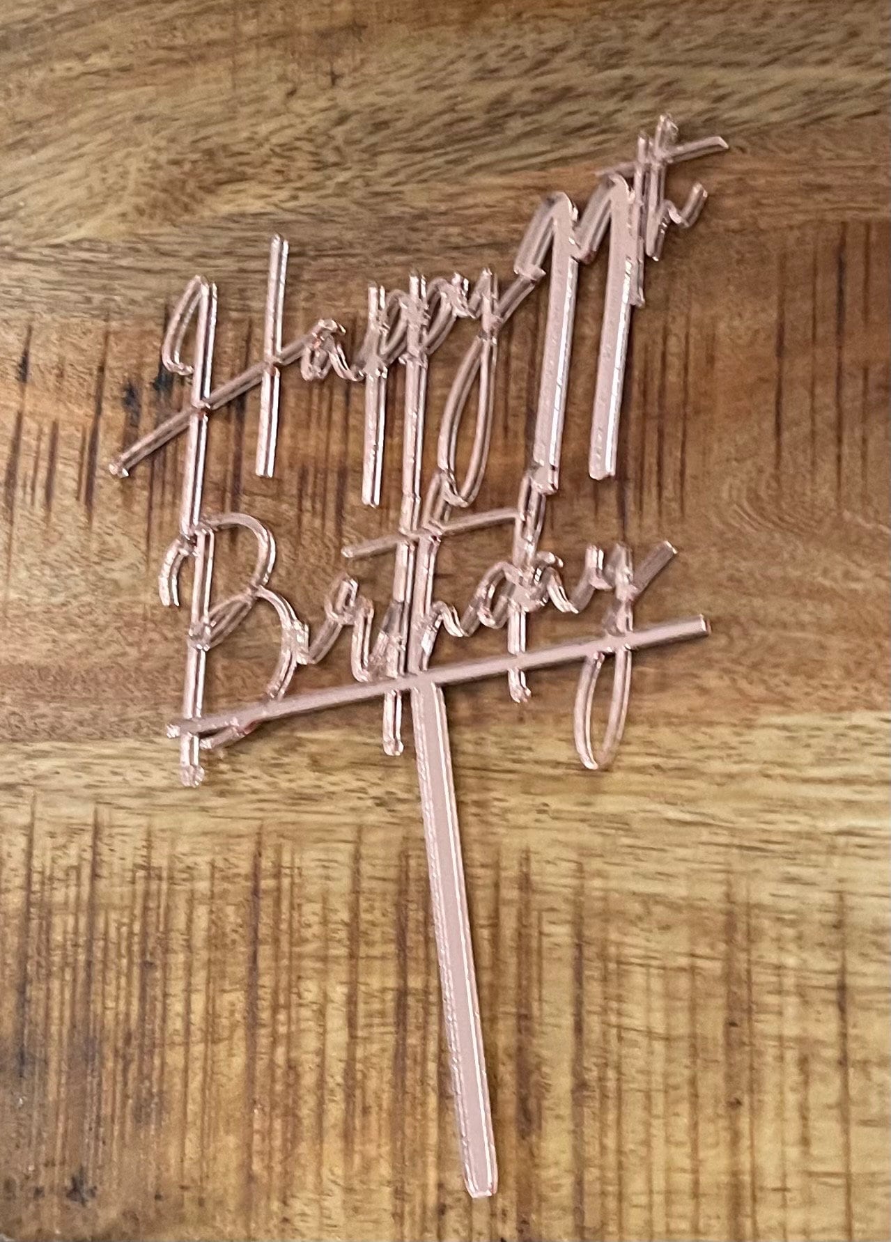 Happy birthday and age cake topper • Personalized Cake Topper • Acrylic cake topper