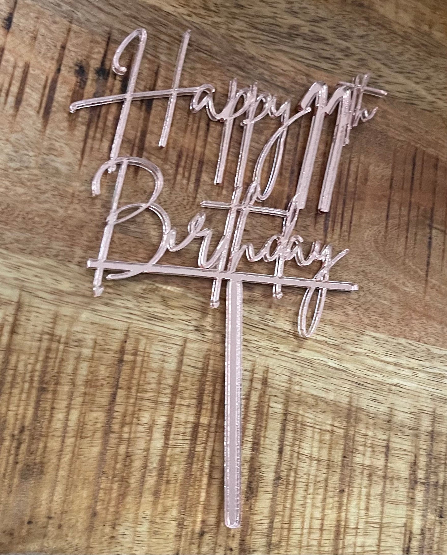 Happy birthday and age cake topper • Personalized Cake Topper • Acrylic cake topper