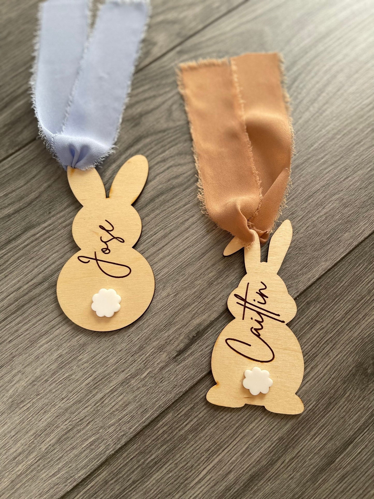 Easter basket tag | Personalized Easter Bunny tag | Name Charm | Custom name tag | Wood Easter name tag | minimalist Easter tag