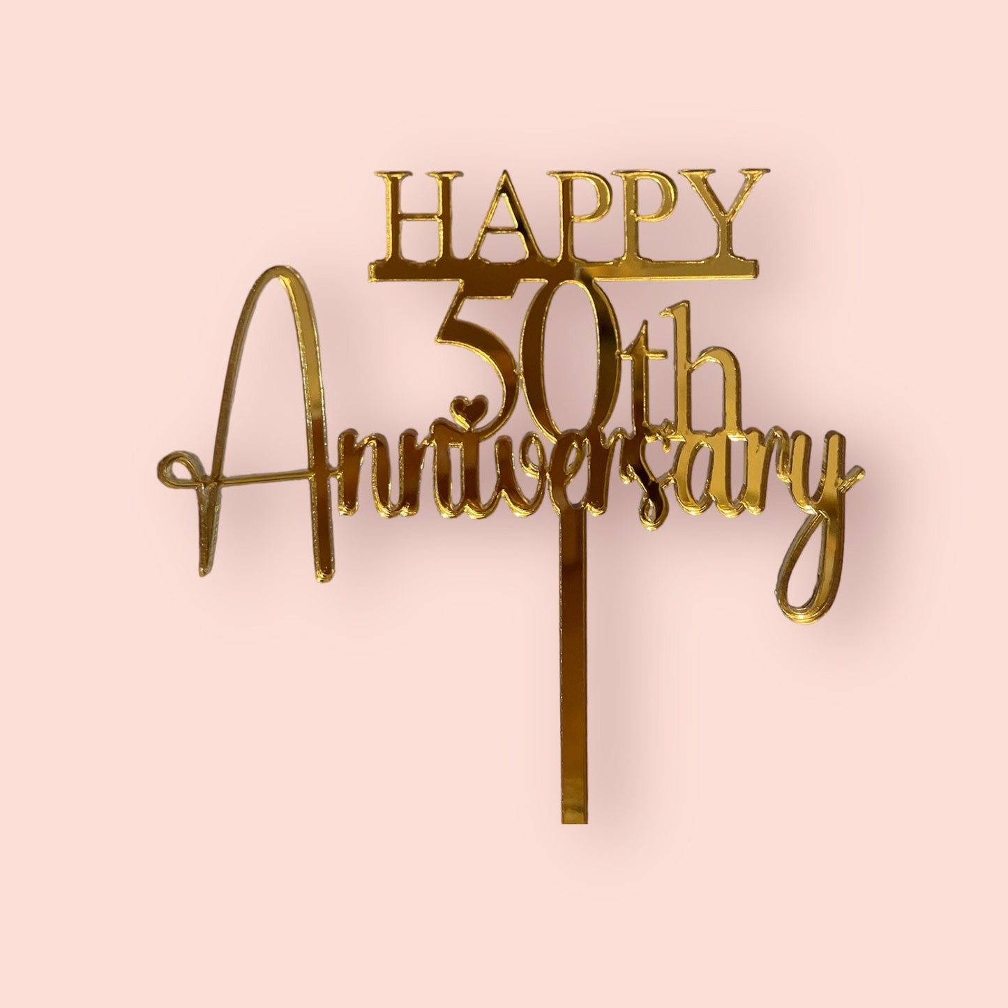 Happy Anniversary cake topper • 50th anniversary • Acrylic cake topper • 30th anniversary • 25th anniversary cake topper
