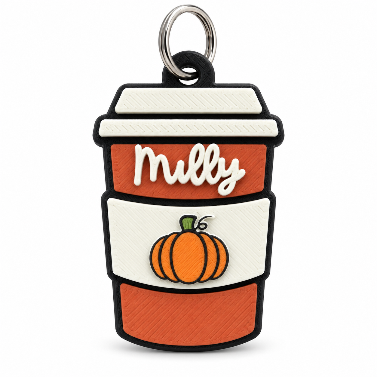 Personalized Pumpkin Spice Latte Pet Tag, Custom Fall Dog Tag, Coffee Cup Collar Charm, Autumn Dog or Cat Accessory