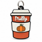 Personalized Pumpkin Spice Latte Pet Tag, Custom Fall Dog Tag, Coffee Cup Collar Charm, Autumn Dog or Cat Accessory