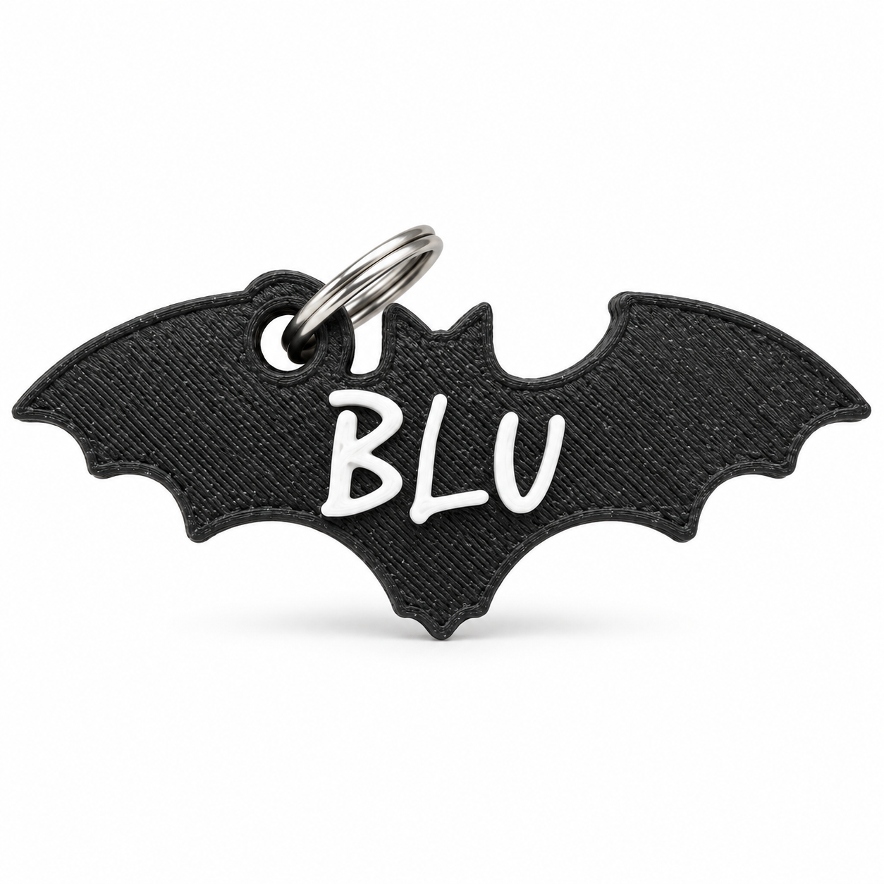 Personalized Bat Pet Tag, 3D Printed Dog Name Tag, Fall Dog Collar Accessory, Halloween Pet ID Tag