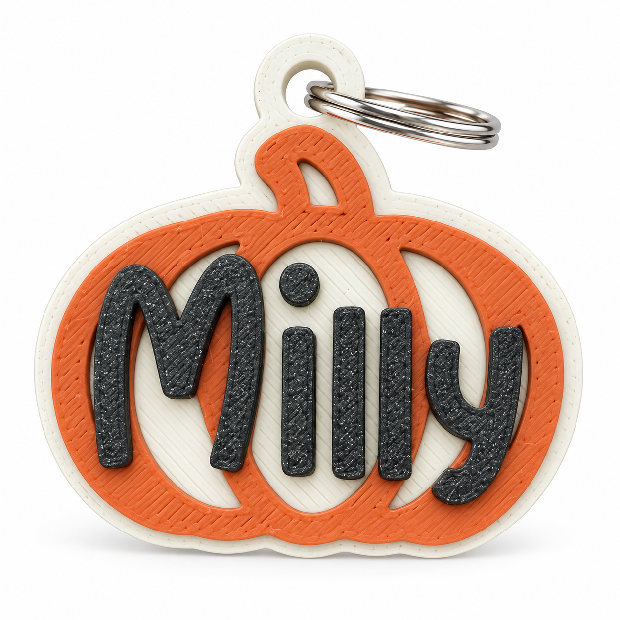 Personalized Pumpkin Pet Tag, 3D Printed Dog Name Tag, Fall Dog Collar Accessory, Halloween Pet ID Tag