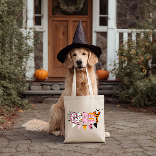 Personalized Halloween Tote bag, Trick or Treat Candy Bag,