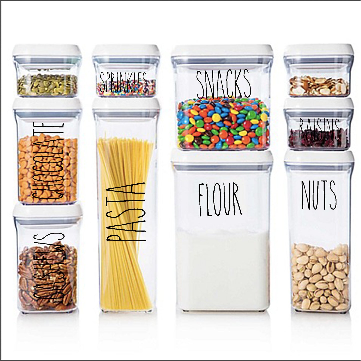 Pantry Labels Rae Dunn inspired⎮Canister labels ⎮ pantry decals ⎮ farmhouse style labels ⎮ pantry organization