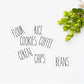Pantry Labels Rae Dunn inspired⎮Canister labels ⎮ pantry decals ⎮ farmhouse style labels ⎮ pantry organization