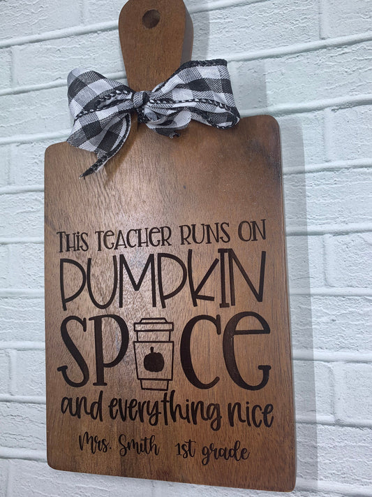 Mini Personalized Cheese Board, Fall Teacher Gifts, Teacher appreciation