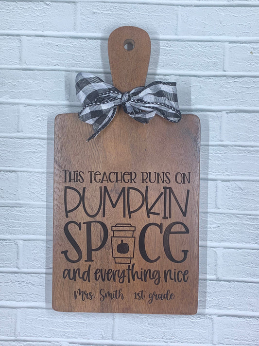 Mini Personalized Cheese Board, Fall Teacher Gifts, Teacher appreciation