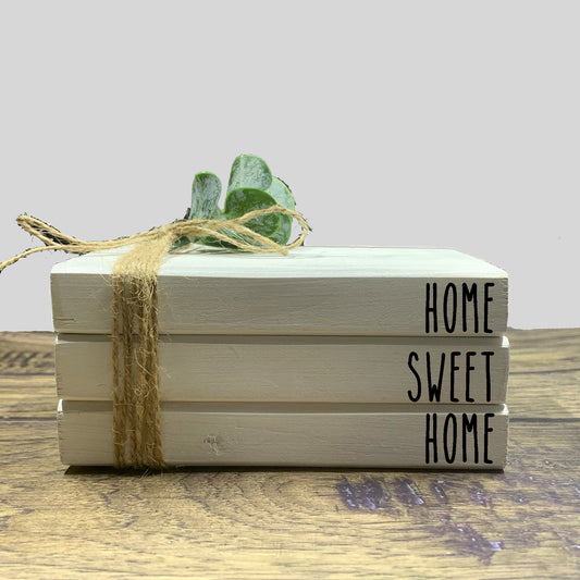 Tier Trayed mini book decor, Home Sweet Home mini books, Tiered tray decoration, Shelf decoration