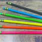 Personalized Neon #2 pencils, Ticonderoga engraved pencils, Pencils with name