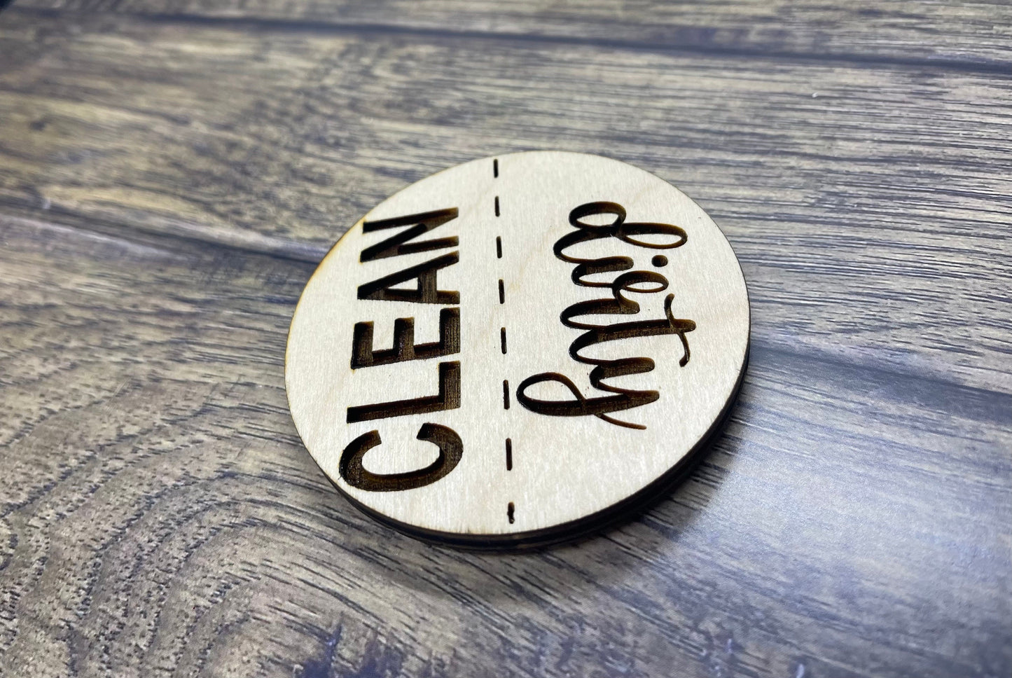 Dishwasher magnet - Clean Dirty magnet - Kitchen magnet - Engraved dishwasher magnet