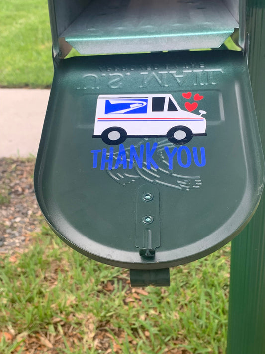 Mailbox thank you decal  Mailbox vinyl decal⎮Mail truck decal ⎮