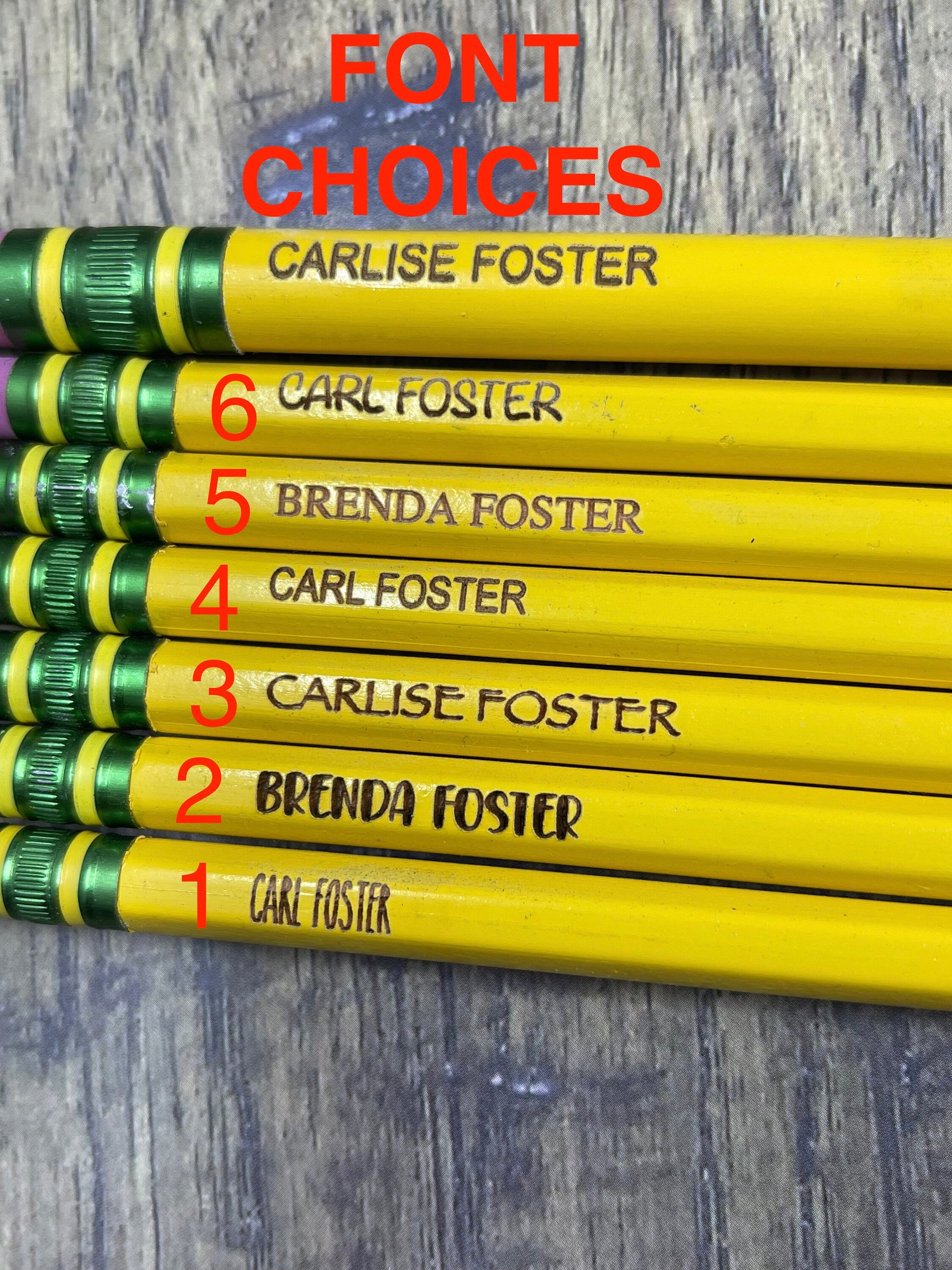 Personalized #2 pencils, Noir pencils, Ticonderoga engraved pencils, P –  Pretty Palms