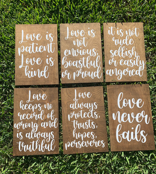 Corinthians Wedding signs ⎮Aisle wedding signs ⎮ Wedding signs ⎮ Wedding Decor