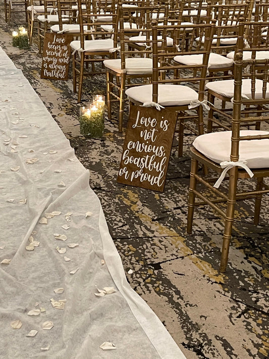 Corinthians Wedding signs ⎮Aisle wedding signs ⎮ Wedding signs ⎮ Wedding Decor