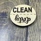 Dishwasher magnet - Clean Dirty magnet - Kitchen magnet - Engraved dishwasher magnet