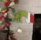 Grinch hand cut out | Grinch ornament holder