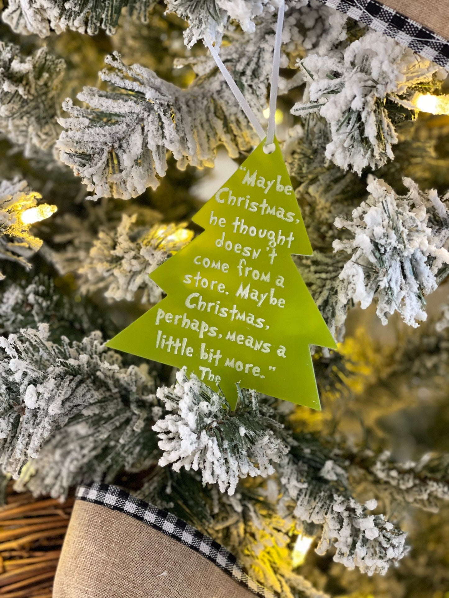 Grinch Christmas ornament | Grinch | Acrylic grinch ornament