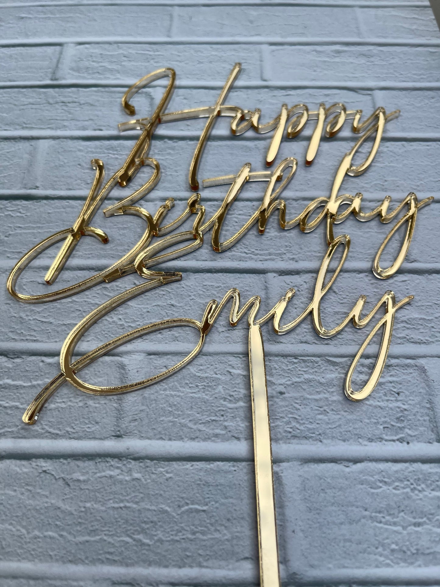 Happy birthday cake topper • Personalized Cake Topper • Acrylic cake topper