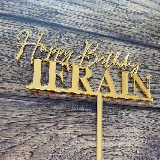 Happy birthday cake topper • Personalized Cake Topper • Acrylic cake topper