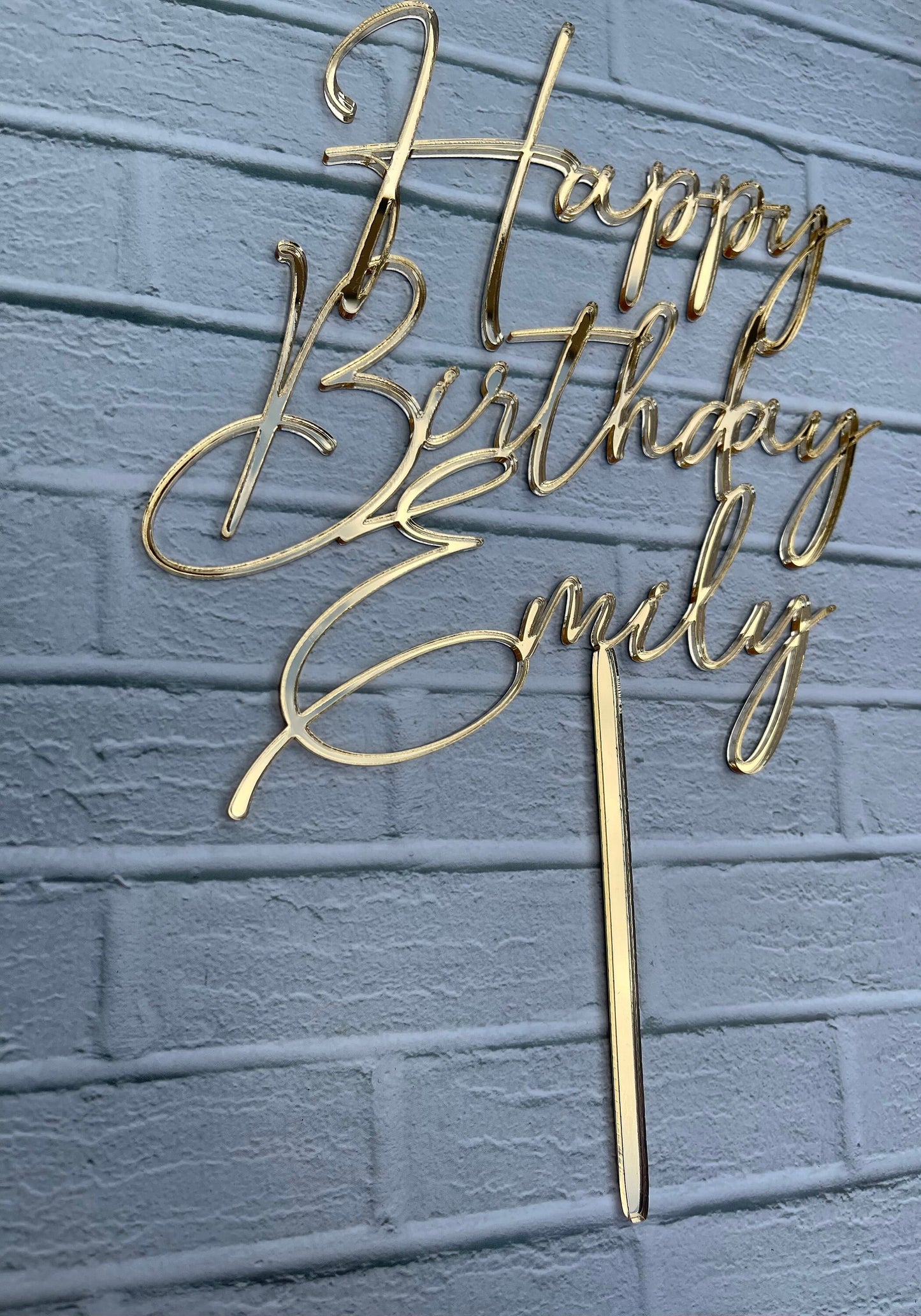 Happy birthday cake topper • Personalized Cake Topper • Acrylic cake topper