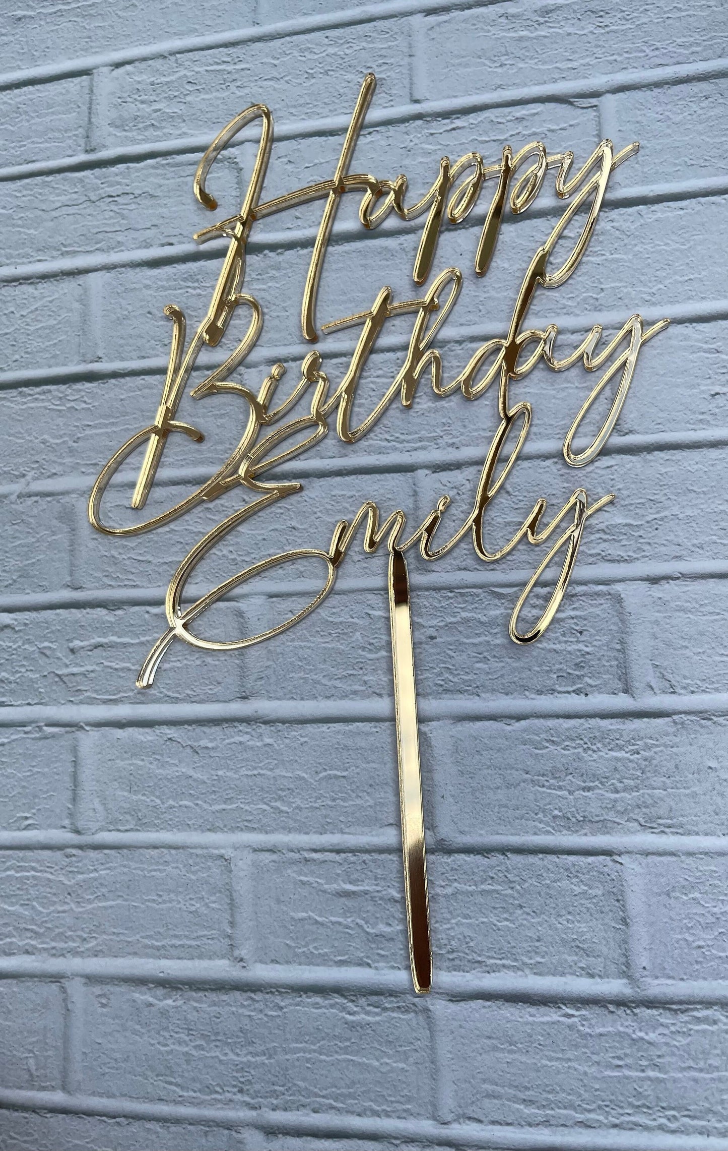 Happy birthday cake topper • Personalized Cake Topper • Acrylic cake topper