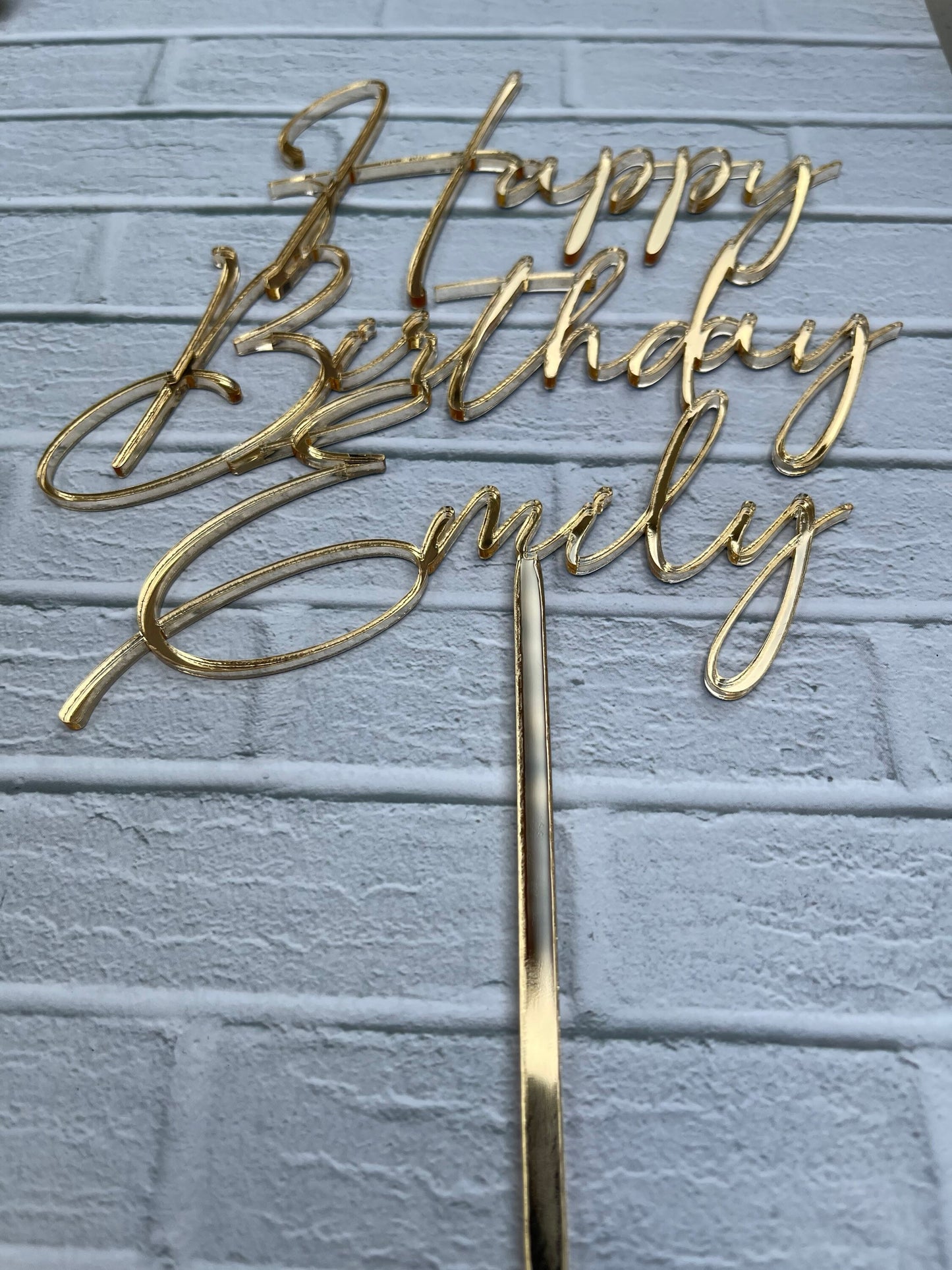 Happy birthday cake topper • Personalized Cake Topper • Acrylic cake topper