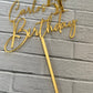 Happy birthday and age cake topper • Personalized Cake Topper • Acrylic cake topper