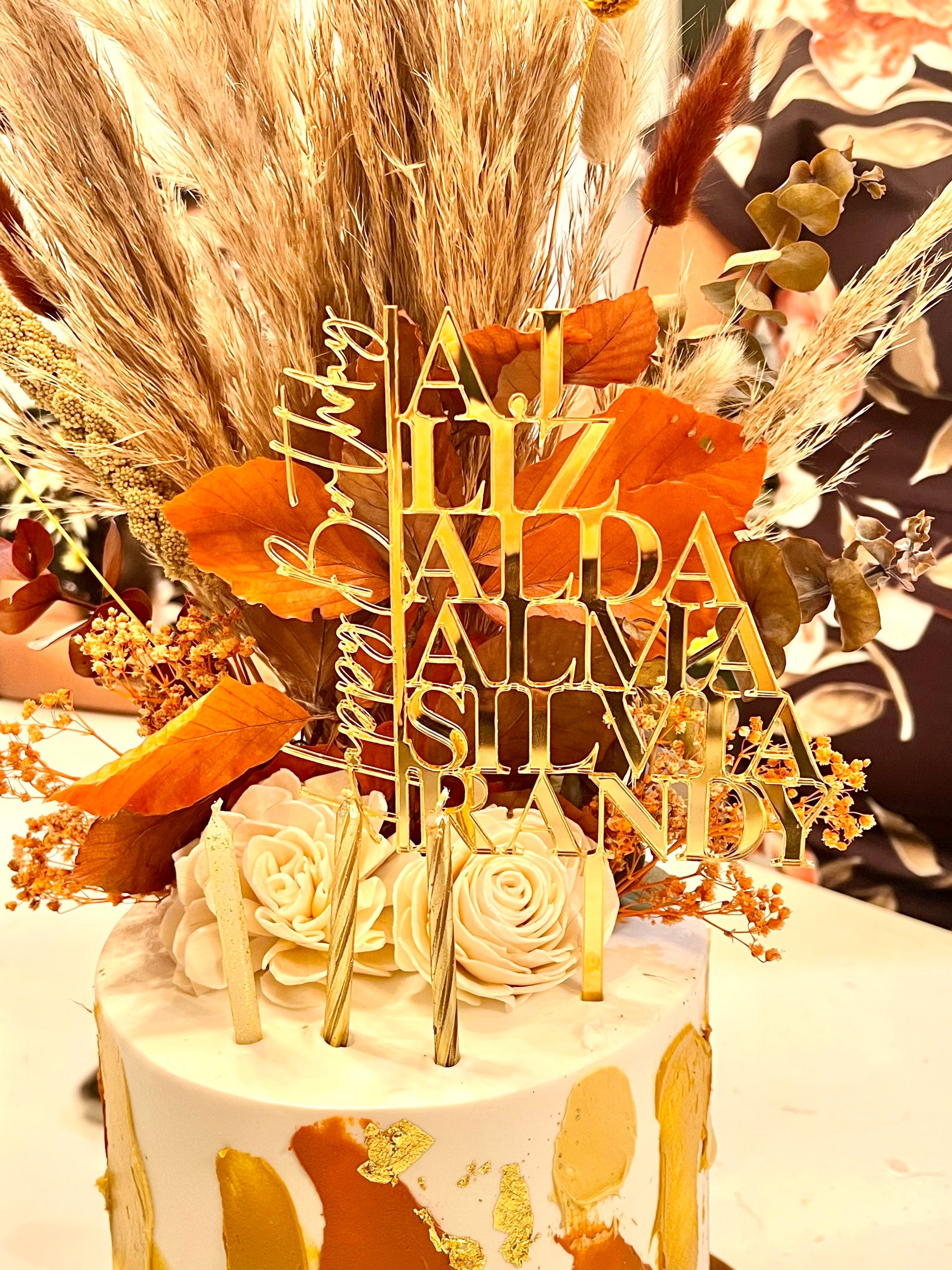 Happy birthday cake topper • Personalized Cake Topper for multiple bir ...