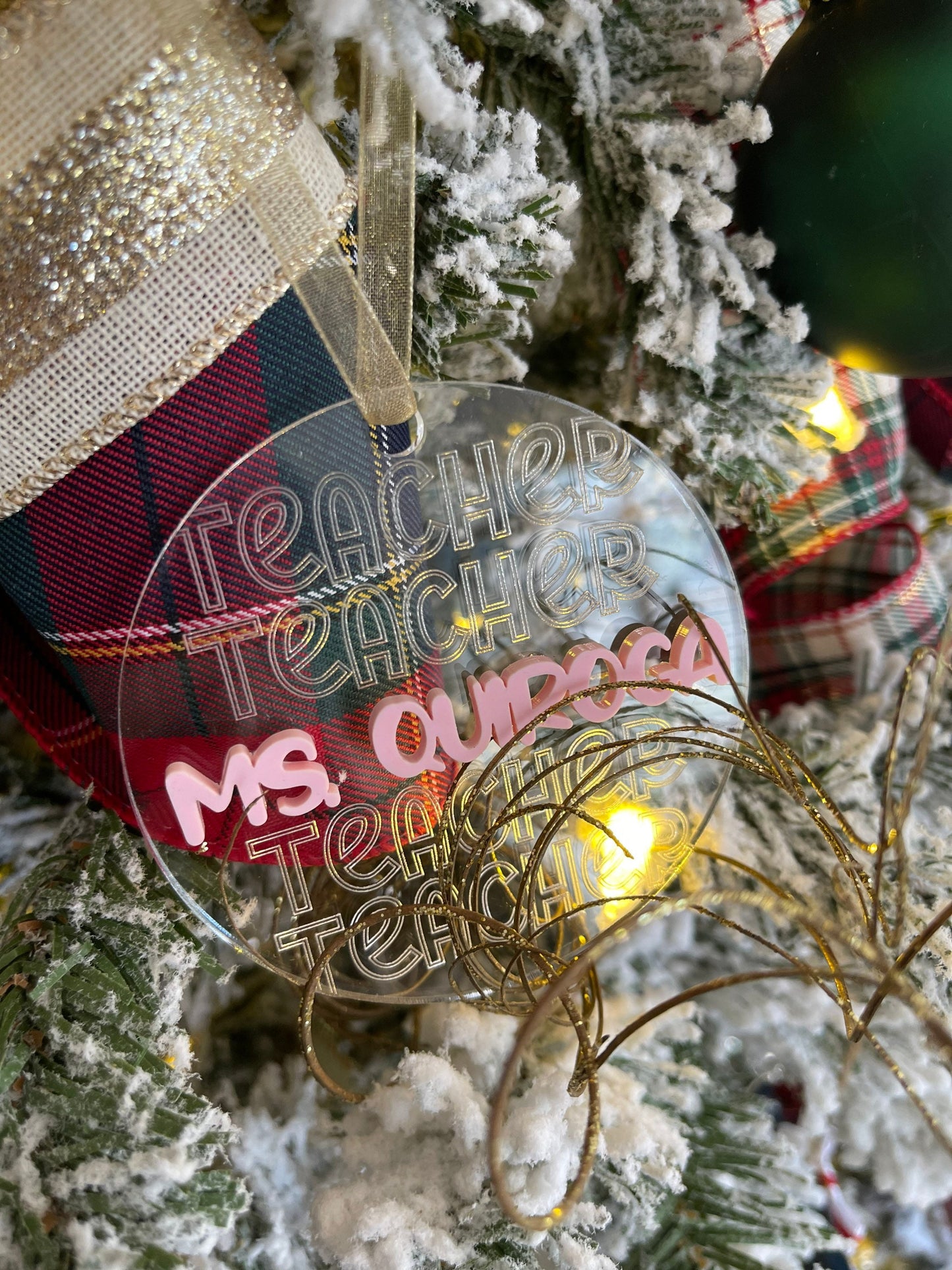 Teacher Thank You gift • teacher appreciation • Teacher Christmas Gift • Teacher Ornament