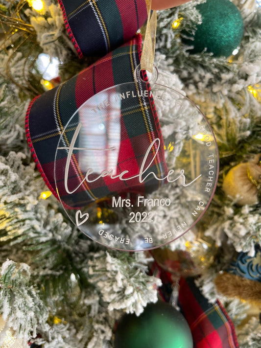 Teacher Thank You gift • teacher appreciation • Teacher Christmas Gift • Teacher Ornament