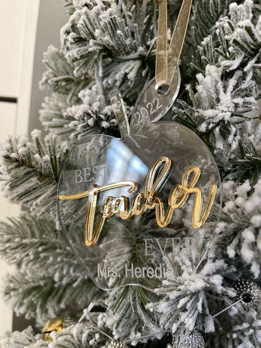 Teacher Thank You gift • teacher appreciation • Teacher Christmas Gift • Teacher Ornament