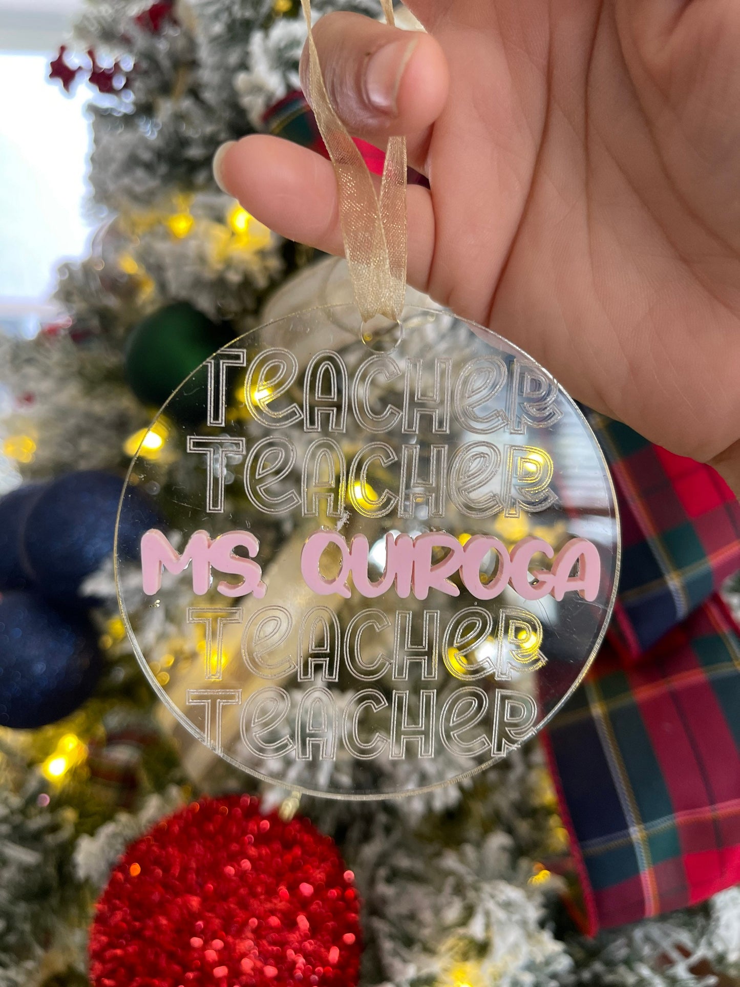 Teacher Thank You gift • teacher appreciation • Teacher Christmas Gift • Teacher Ornament