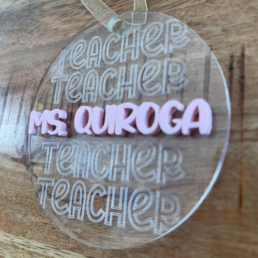 Teacher Thank You gift • teacher appreciation • Teacher Christmas Gift • Teacher Ornament