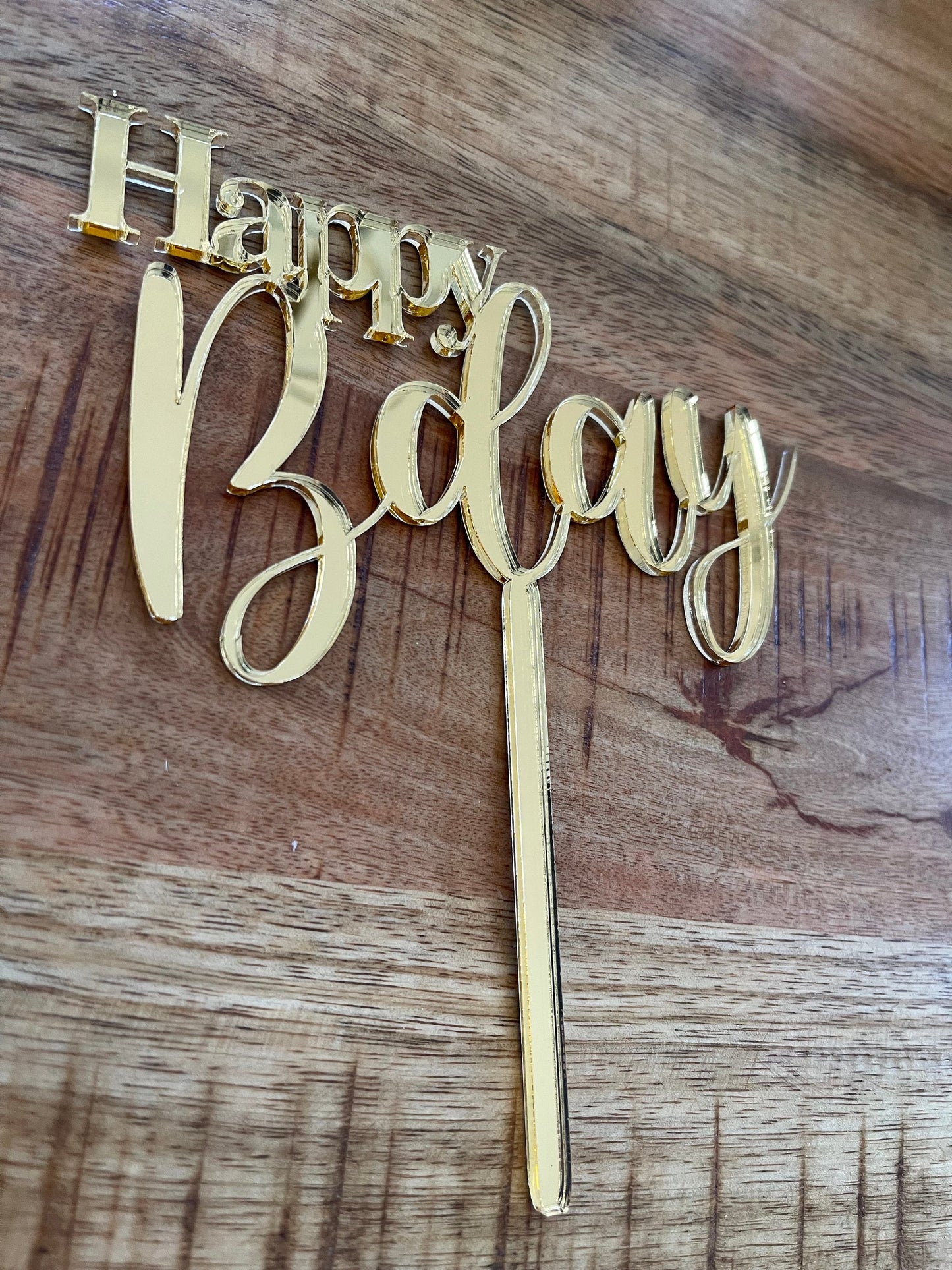 Happy birthday cake topper • Acrylic cake topper