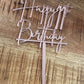 Happy birthday and age cake topper • Personalized Cake Topper • Acrylic cake topper